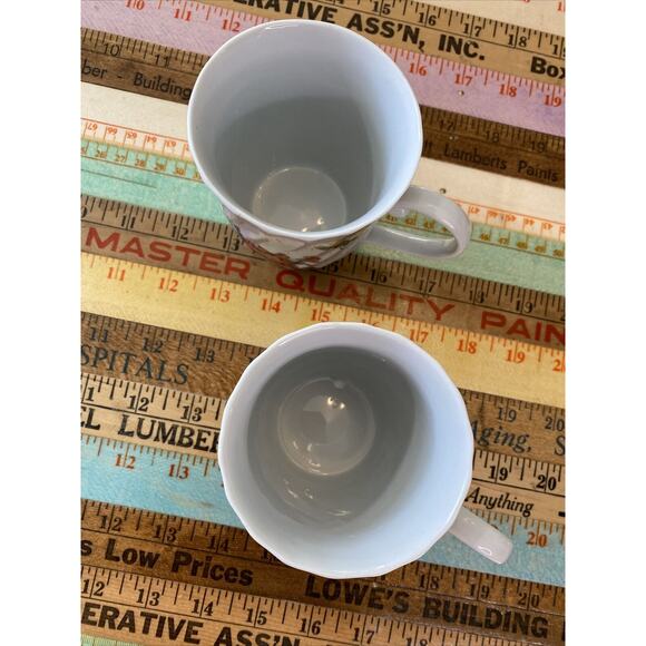 LAURA ASHLEY Floral Porcelain Coffee Tea Cup MUG VINTAGE PAIR Botanical 2 - Picture 5 of 9